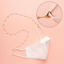 Load image into Gallery viewer, Pearl Hearts Mask Chain Holder with Heart Clips