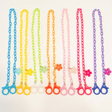 Load image into Gallery viewer, Flower Plastic Chain Mask Lanyard Necklace Holder for Kids, Adults, and All Ages
