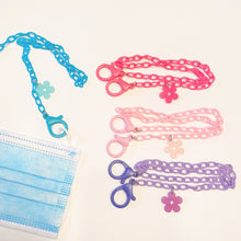 Load image into Gallery viewer, Flower Plastic Chain Mask Lanyard Necklace Holder for Kids, Adults, and All Ages