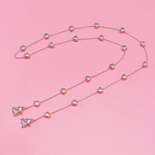 Load image into Gallery viewer, Heart Mask Chain Necklace Holder