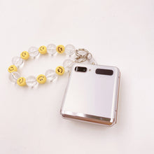 Load image into Gallery viewer, Cute Smiley Face Beaded Phone Strap Holder