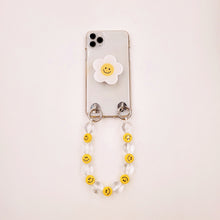 Load image into Gallery viewer, Cute Smiley Face Beaded Phone Strap Holder