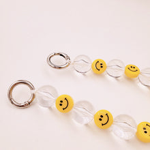 Load image into Gallery viewer, Cute Smiley Face Beaded Phone Strap Holder