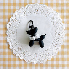 Load image into Gallery viewer, Cute Puppy Dog Keyring (peach, mint, black),