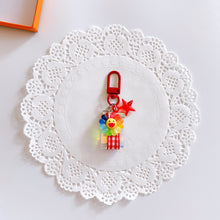 Load image into Gallery viewer, Cute Rainbow Flower Keyring