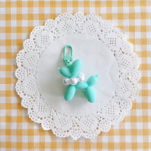 Load image into Gallery viewer, Cute Puppy Dog Keyring (peach, mint, black),