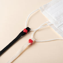 Load image into Gallery viewer, Heart Snap Mask Holder Strap, Breakaway Safety Mask Lanyard, Herringbone Pattern