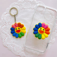Load image into Gallery viewer, Rainbow Flower Keychain
