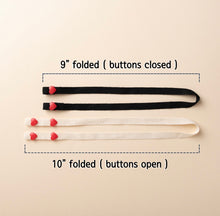 Load image into Gallery viewer, Heart Snap Mask Holder Strap, Breakaway Safety Mask Lanyard, Herringbone Pattern