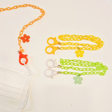 Load image into Gallery viewer, Flower Plastic Chain Mask Lanyard Necklace Holder for Kids, Adults, and All Ages