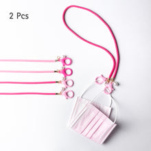 Load image into Gallery viewer, Pearl Charm Face Mask Strap Lanyard Holder with Plastic Lobster Clasps (2 Pcs)