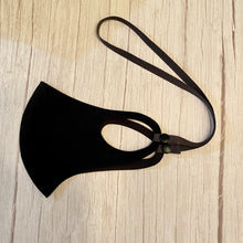 Load image into Gallery viewer, Men&#39;s Chic Black Mask Strap, Herringbone Pattern
