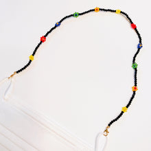 Load image into Gallery viewer, Flower Beaded Mask Holder Chain Necklace with Metal Clasp
