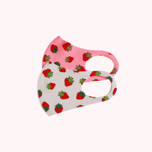Load image into Gallery viewer, Strawberry Masks for Kids (pink and white), Included Mask Chain

