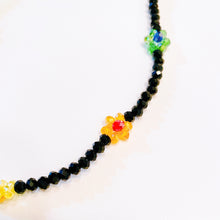 Load image into Gallery viewer, Flower Beaded Mask Holder Chain Necklace with Metal Clasp
