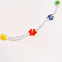 Load image into Gallery viewer, Flower Beaded Mask Holder Chain Necklace with Metal Clasp

