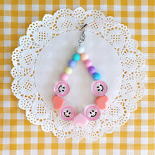 Load image into Gallery viewer, Cute Pastel Beaded Smiley Face Phone Lanyard
