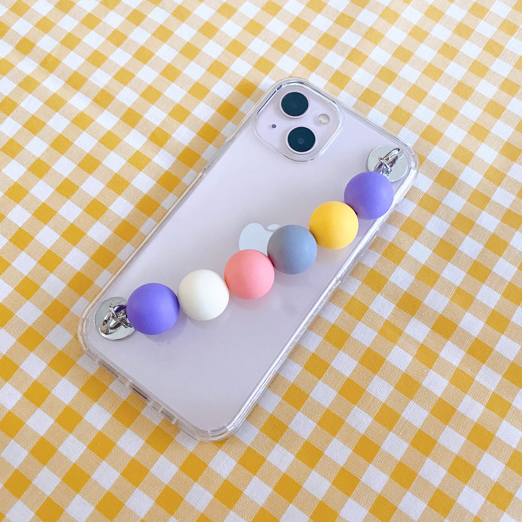 Pastel Beaded Phone Case Strap Holder